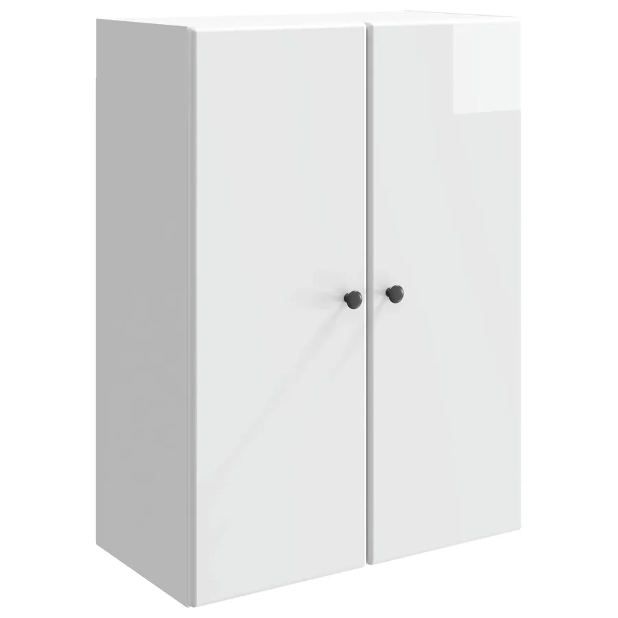 Armoire Murale Blanc brillant 66 x 34,5 x 90 cm - 2