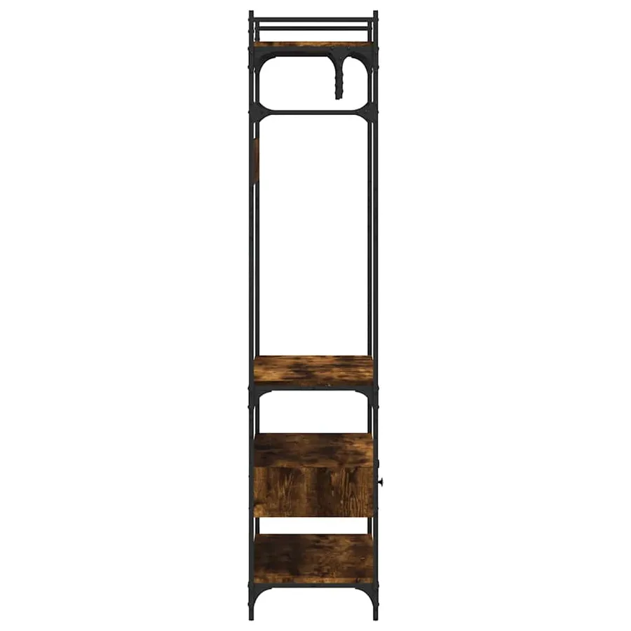 Armoire à tiroirs chêne fumé 89x39x184,5 cm bois d'ingénierie - 6