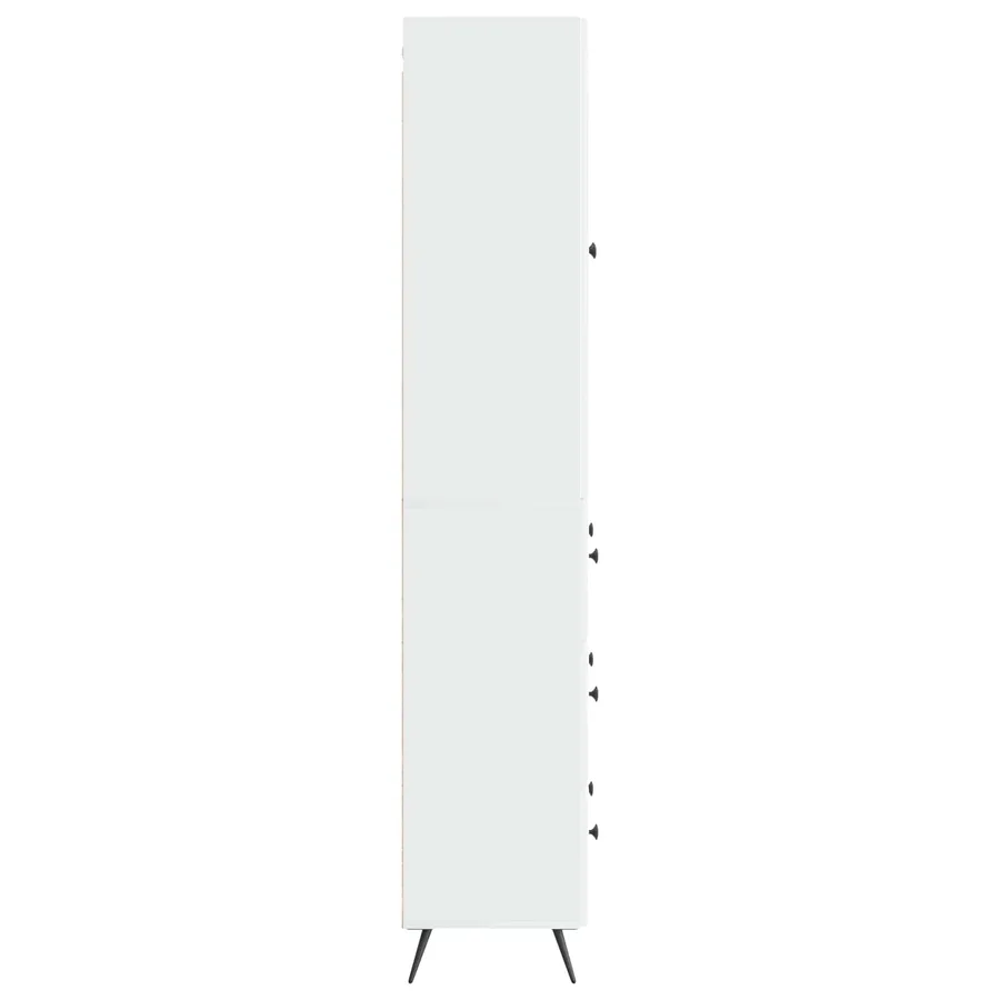 Ensemble de Meubles 2 pcs Blanc brillant 66 x 34,5 x 90 cm - 6