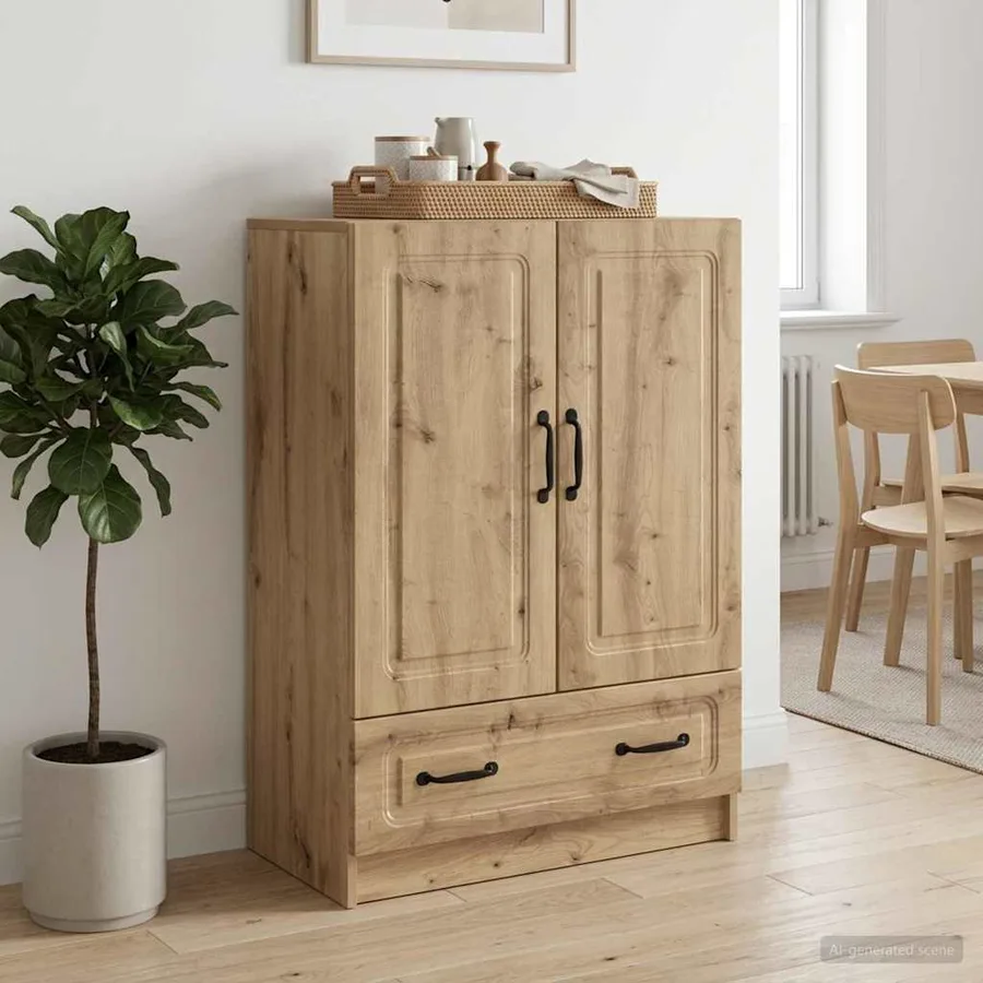 Buffet Chêne artisanal 66 x 34,5 x 92 cm Bois d'ingénierie - 3