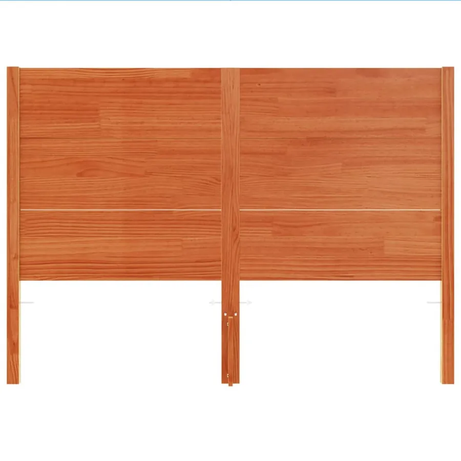 Tête de lit cire marron 135 cm bois massif de pin - 4