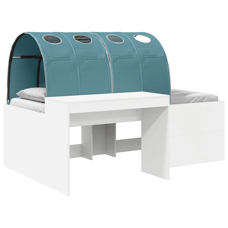 Lit avec Tunnel 3 pc Chêne Artisanal et Bleu Clair - 2