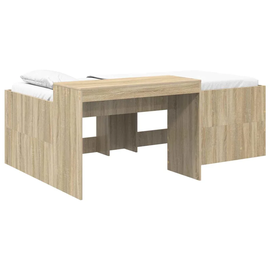 Lit haut pour enfants avec bureau Chêne Sonoma 98,5 x 200 cm - 2