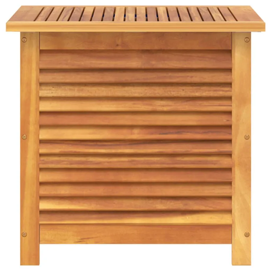 Boîte de rangement de jardin persiennes 60x50x56cm bois acacia - 6