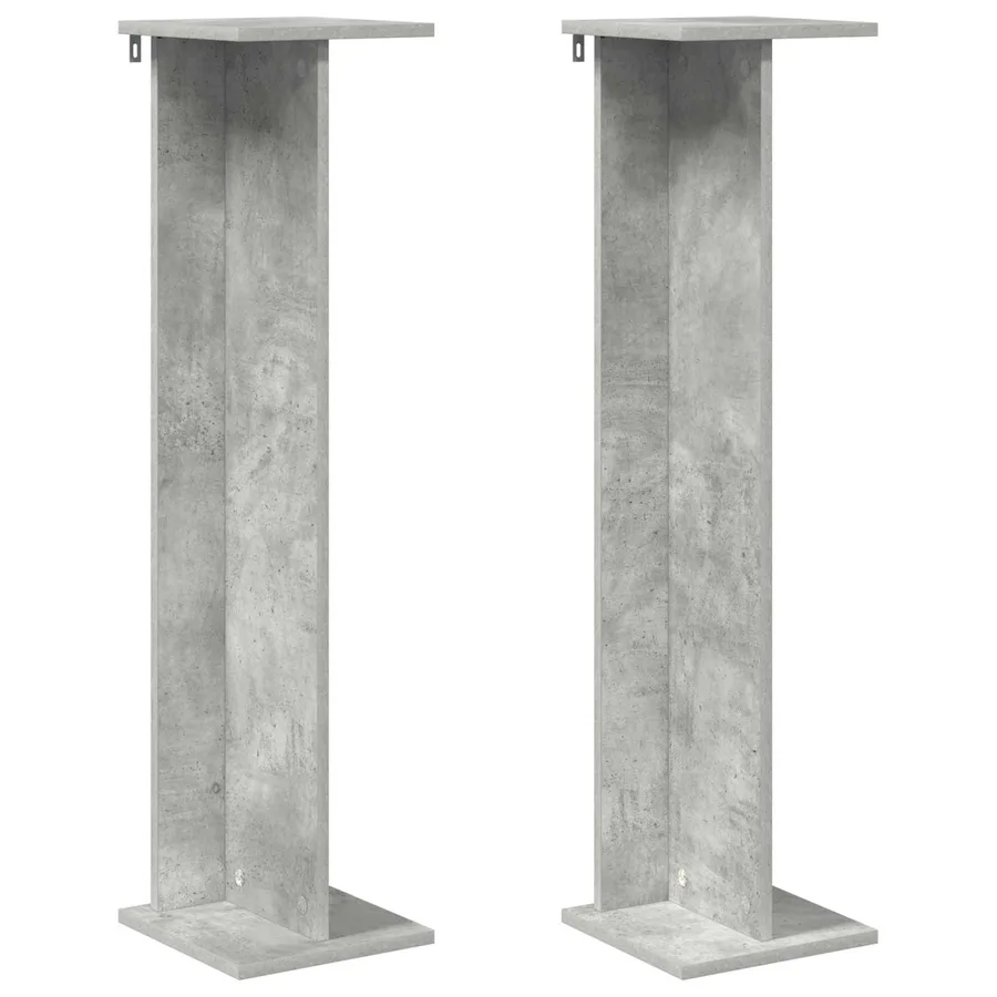 Support de Plante 2 pc Gris Béton 25 x 25,5 x 100,5 cm - 2
