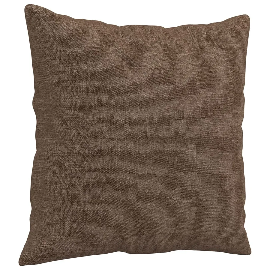 Ensemble de canapés 3 pcs avec coussins marron tissu - 8