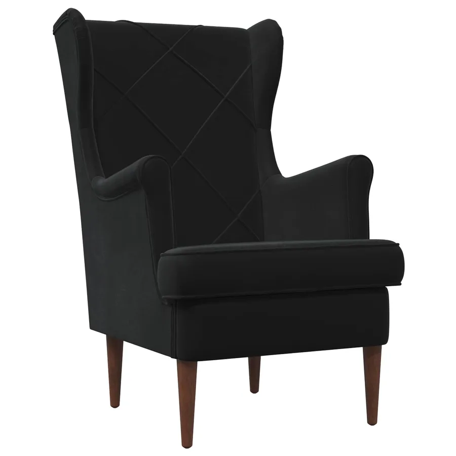 Fauteuil Noir Velours - 2