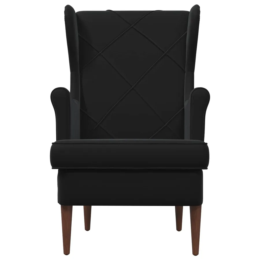 Fauteuil Noir Velours - 4