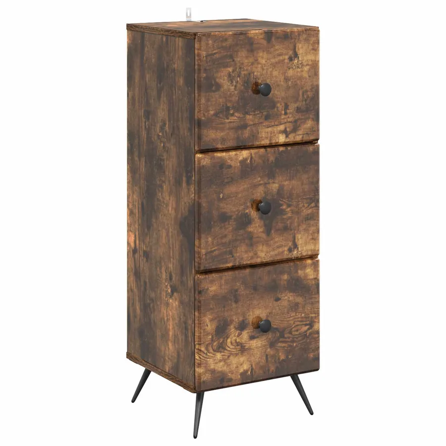Armoire à tiroirs Chêne fumé 33 x 34,5 x 90 cm - 2