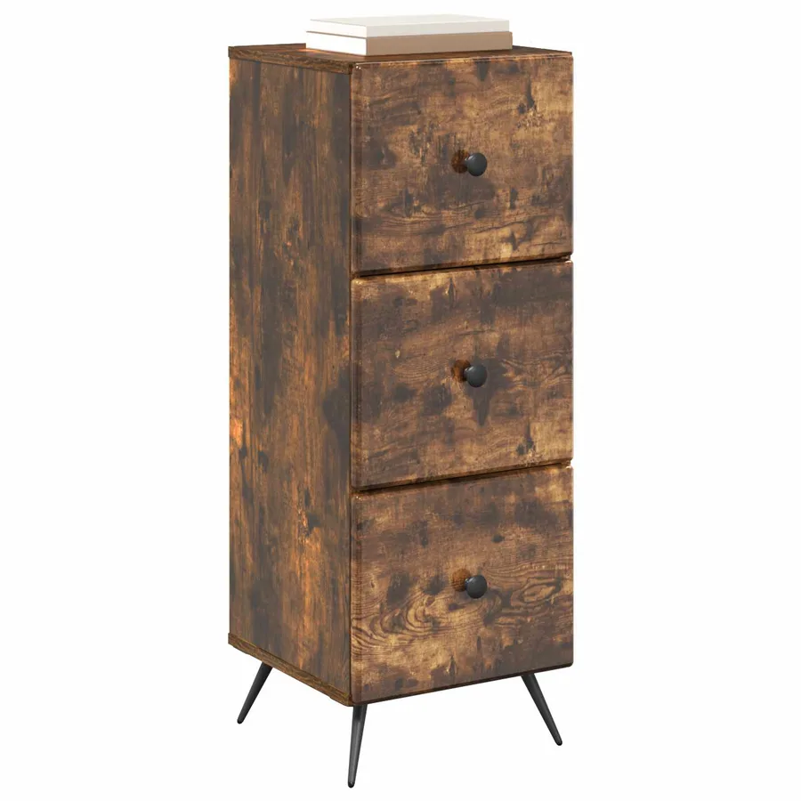 Armoire à tiroirs Chêne fumé 33 x 34,5 x 90 cm - 3