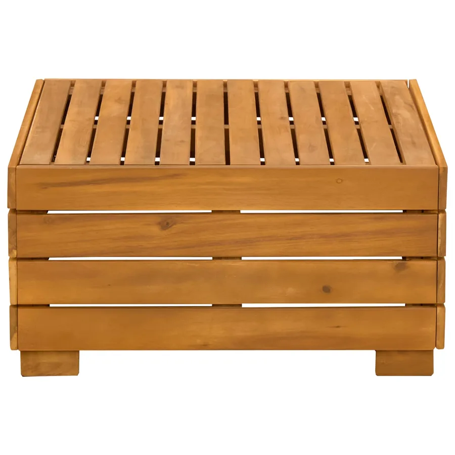 Table d'appoint de jardin Bois d'Acacia Massif Marron - 4