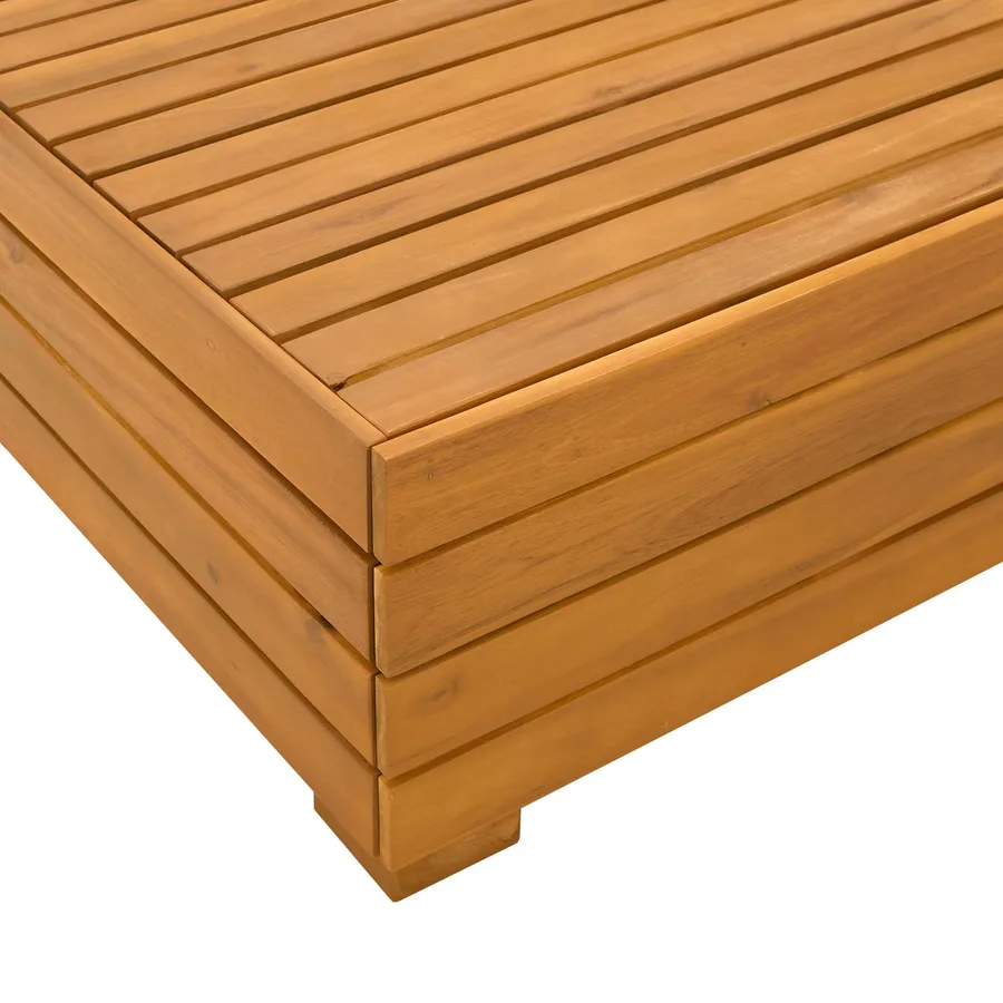 Table d'appoint de jardin Bois d'Acacia Massif Marron - 6