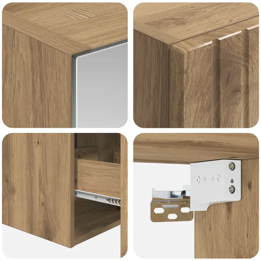 Ensemble d'armoire de salle de bain 5 pc Chêne artisanal - 10
