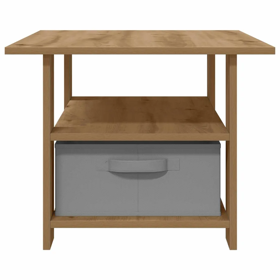 Table basse Chêne artisanal 77 x 55 x 42 cm Bois d'ingénierie - 6
