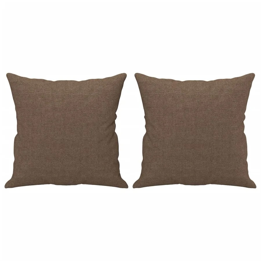 Canapé 2 places avec oreillers décoratifs marron 120 cm tissu - 5