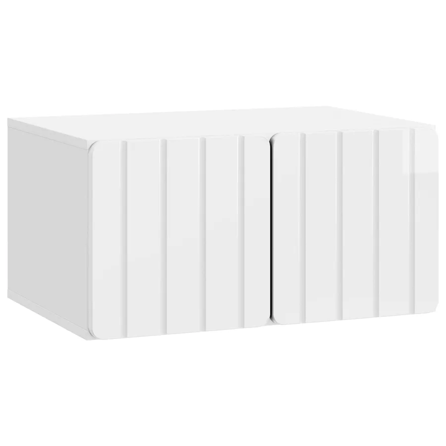 Meuble TV mural 59,5 x 41 x 30 cm Blanc brillant - 2
