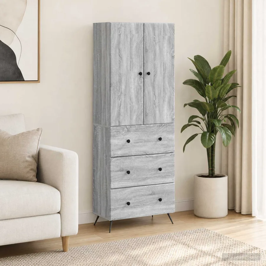 Ensemble de Meubles 2 pcs Sonoma gris 66 x 34,5 x 90 cm