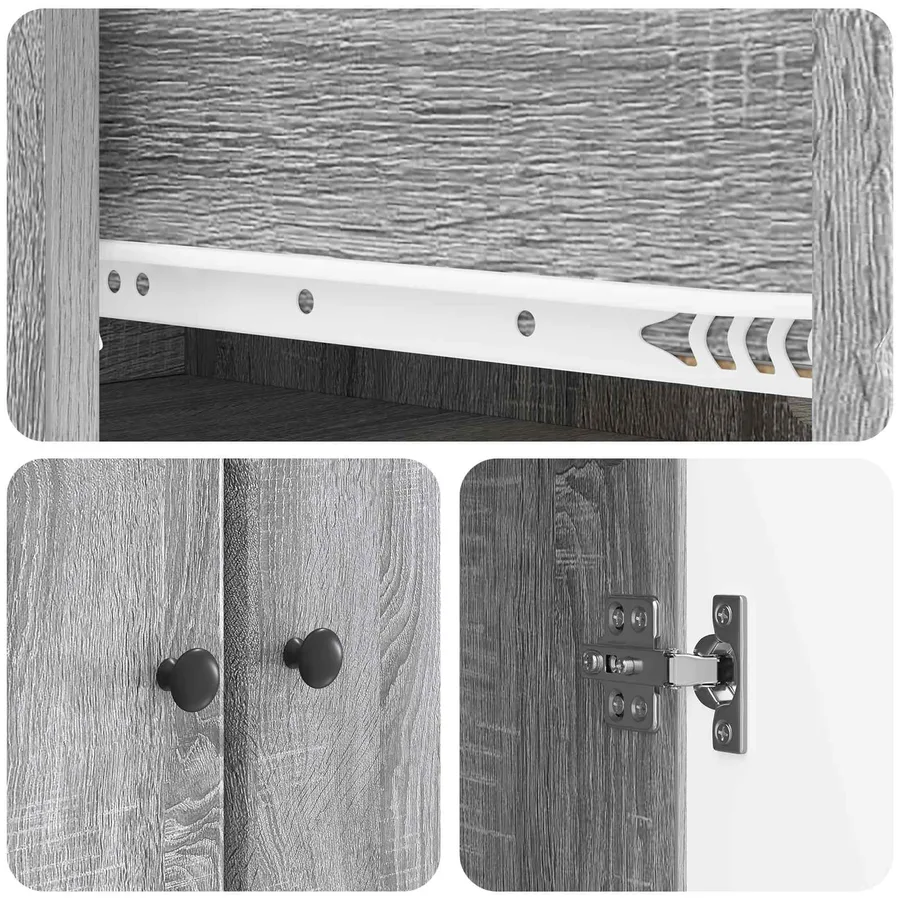 Ensemble de Meubles 2 pcs Sonoma gris 66 x 34,5 x 90 cm - 8
