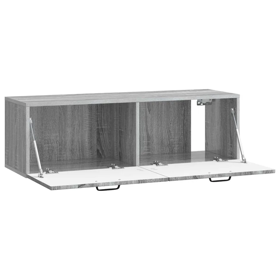 Meuble TV mural Sonoma gris 98 x 31 x 30 cm Bois d'ingénierie - 5