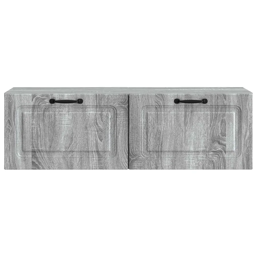 Meuble TV mural Sonoma gris 98 x 31 x 30 cm Bois d'ingénierie - 6