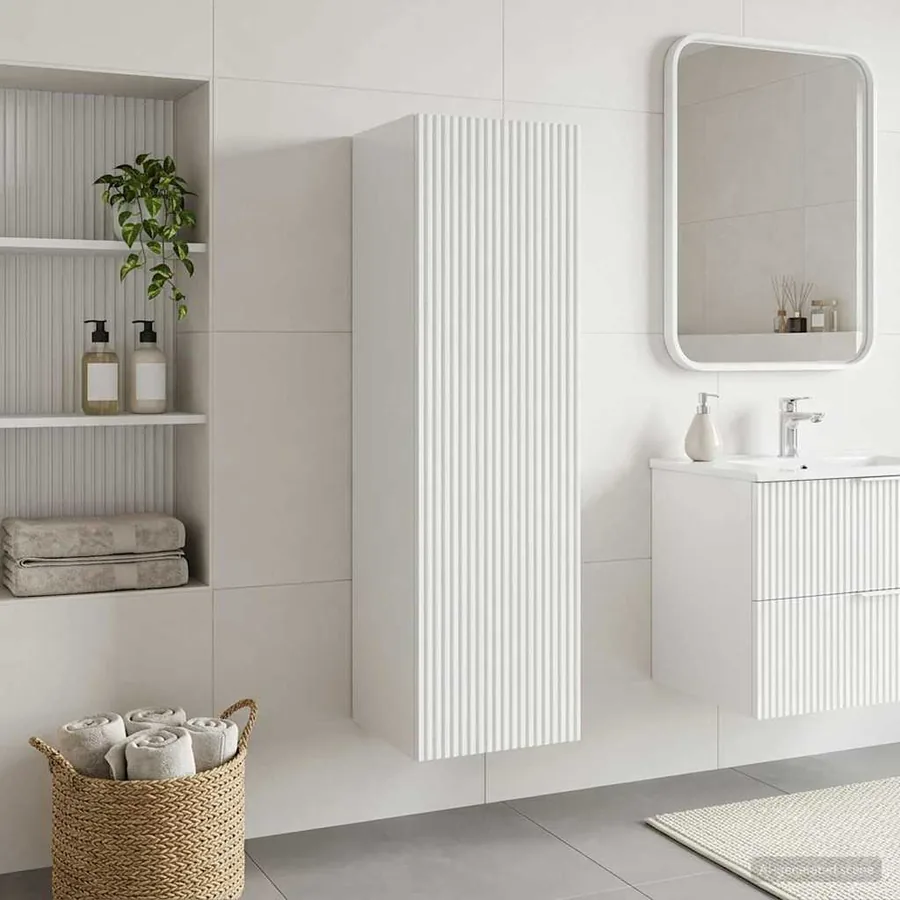 Cabinet de Salle de Bain Mural Blanc brillant 33 x 34,5 x 60 cm