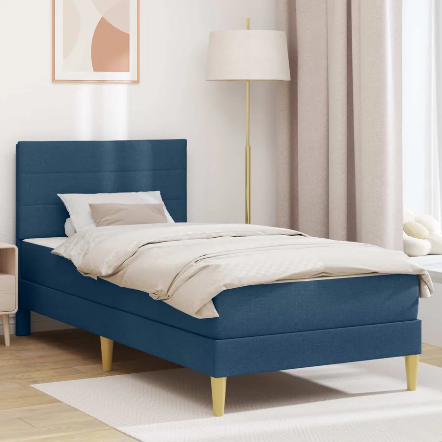 Cadre de lit Bleu 90 x 200 cm Polyester