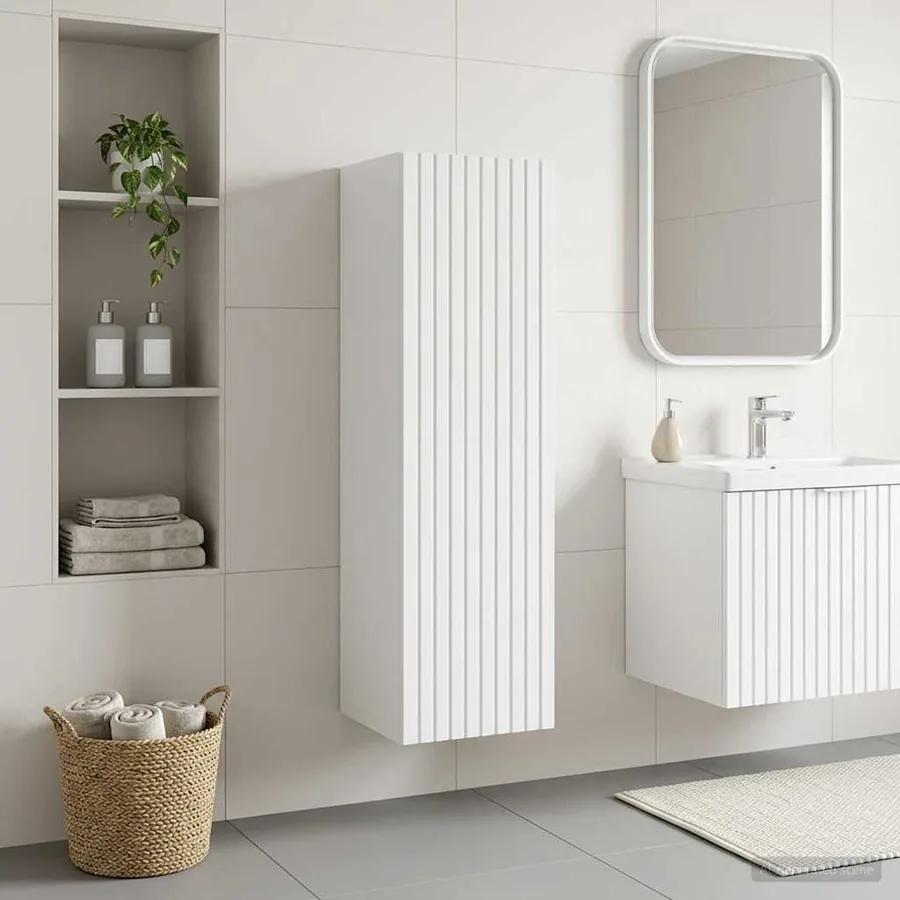 Cabinet de Salle de Bain Mural Blanc brillant 33 x 34,5 x 60 cm