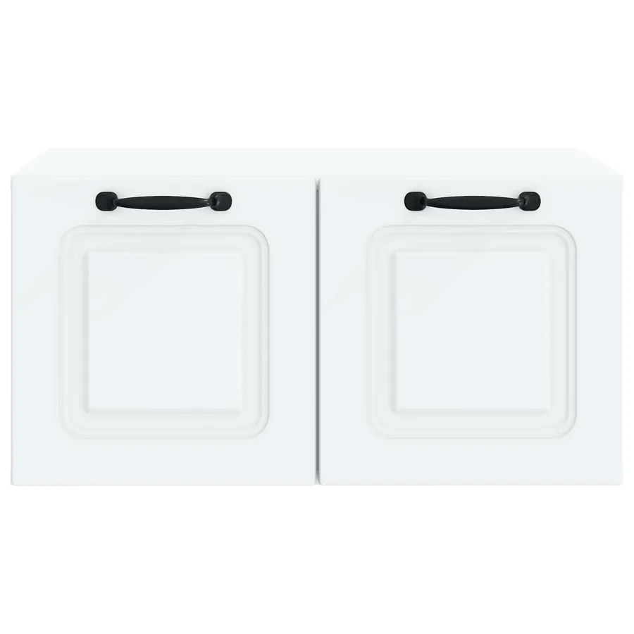 Meuble TV mural Blanc 59,5 x 41 x 30 cm Bois d'ingénierie - 6