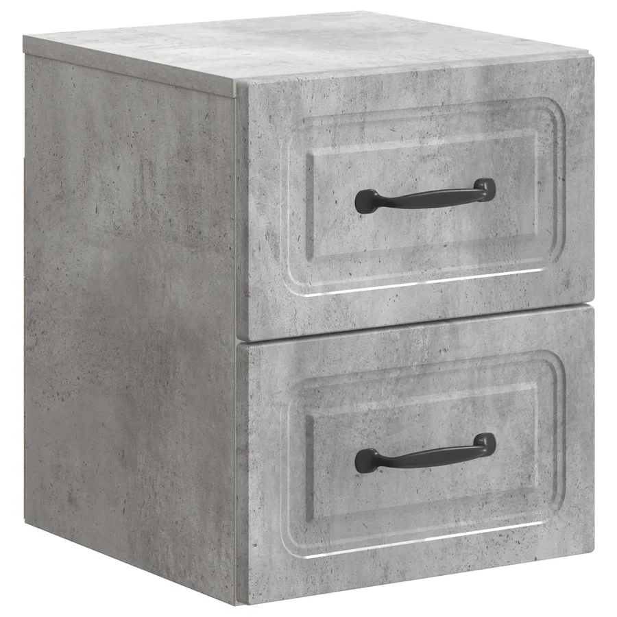 Cabinet de chevet mural 2 pcs Gris béton 34,5 x 33 x 40 cm - 5