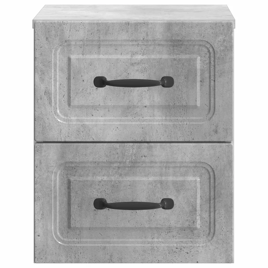 Cabinet de chevet mural 2 pcs Gris béton 34,5 x 33 x 40 cm - 7