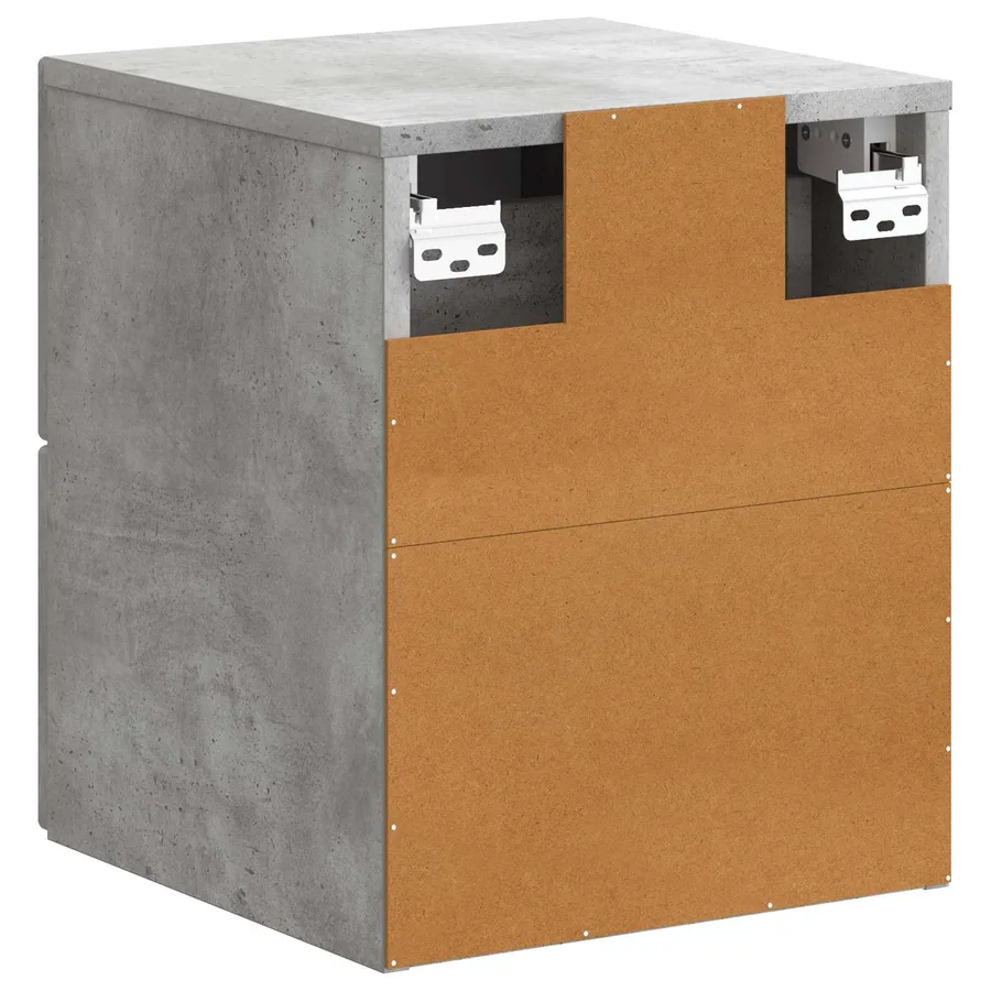 Cabinet de chevet mural 2 pcs Gris béton 34,5 x 33 x 40 cm - 9