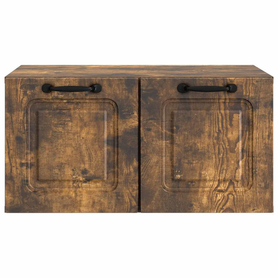 Meuble TV mural Chêne fumé 59,5 x 41 x 30 cm Bois d'ingénierie - 6