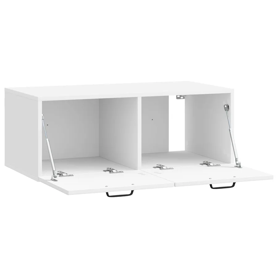 Meuble TV mural Montage mural Blanc brillant 78,5 x 41 x 30 cm - 5