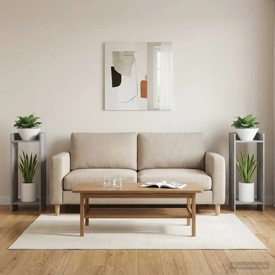 Support de Plante 2 pc Gris Sonoma 30 x 30 x 80 cm - 4