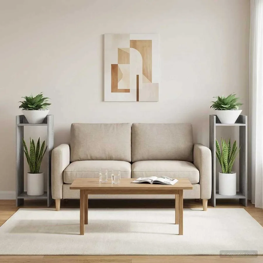 Support de Plante 2 pc Gris Sonoma 30 x 30 x 80 cm - 5