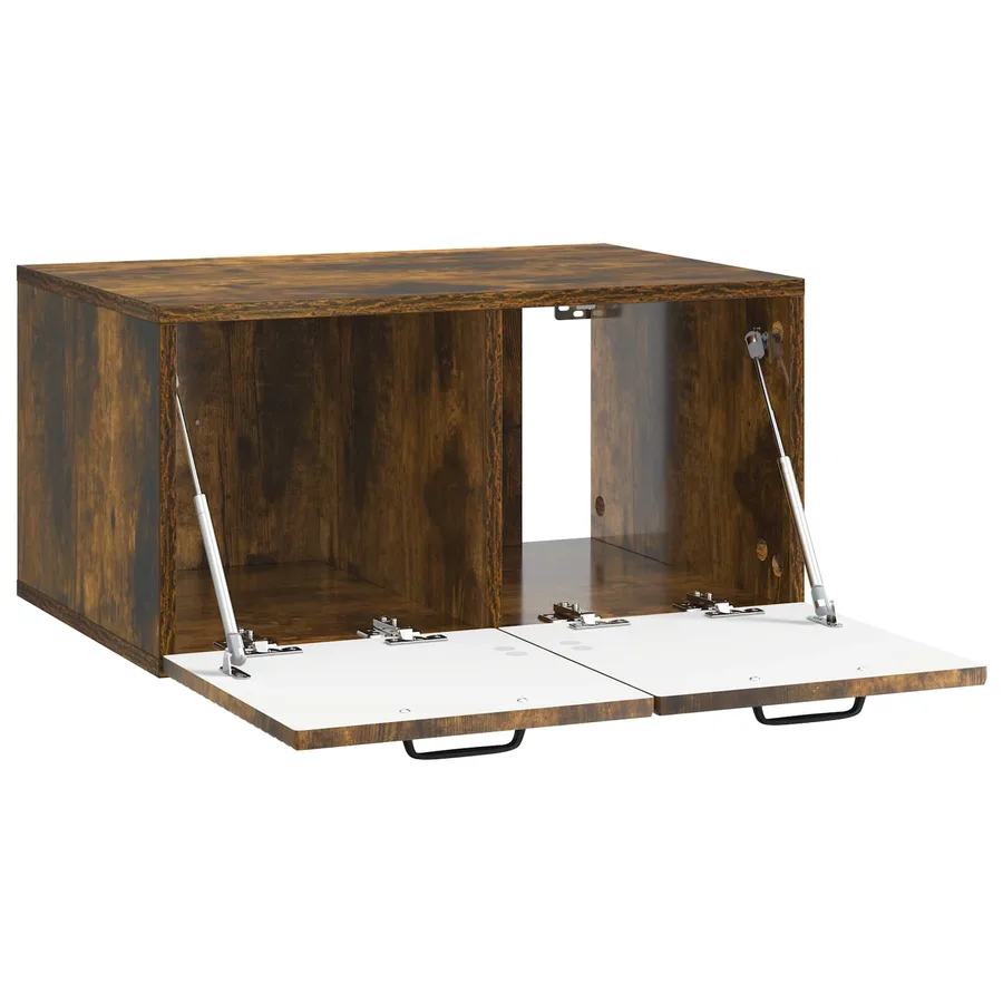 Meuble TV mural Chêne fumé 59,5 x 41 x 30 cm Bois d'ingénierie - 5