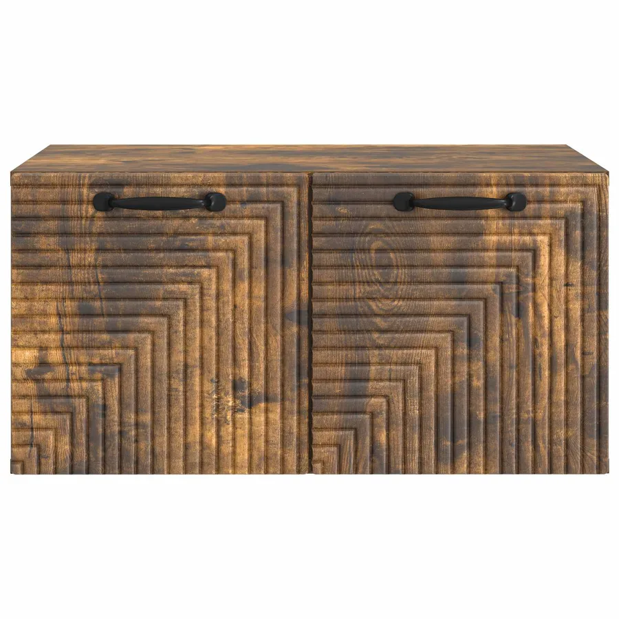 Meuble TV mural Chêne fumé 59,5 x 41 x 30 cm Bois d'ingénierie - 6