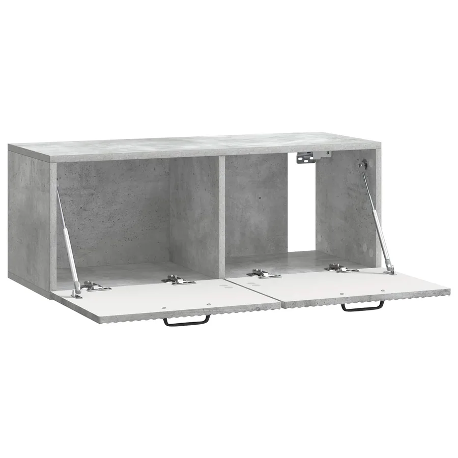 Meuble TV mural Gris béton 78,5 x 31 x 30 cm Bois d'ingénierie - 5