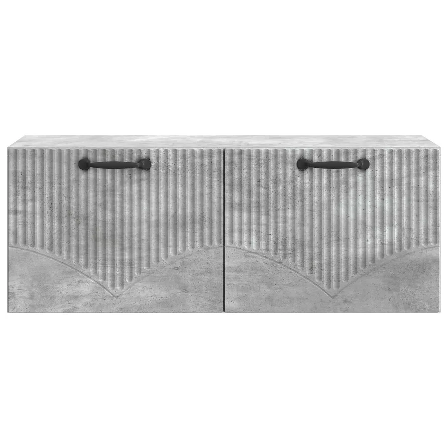 Meuble TV mural Gris béton 78,5 x 31 x 30 cm Bois d'ingénierie - 6