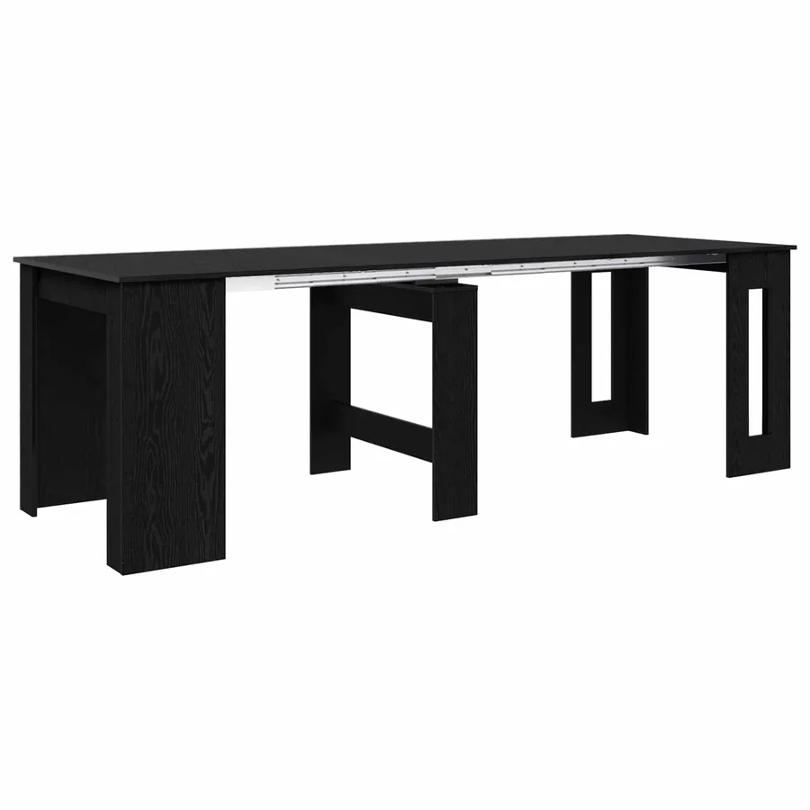 Table à dîner 240 x 85 x 75 cm Bois d'ingénierie Chêne noir - 2