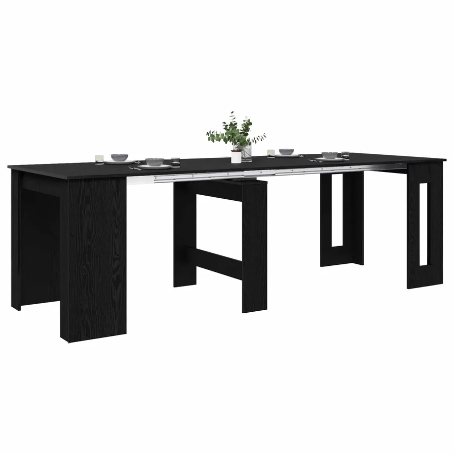 Table à dîner 240 x 85 x 75 cm Bois d'ingénierie Chêne noir - 3