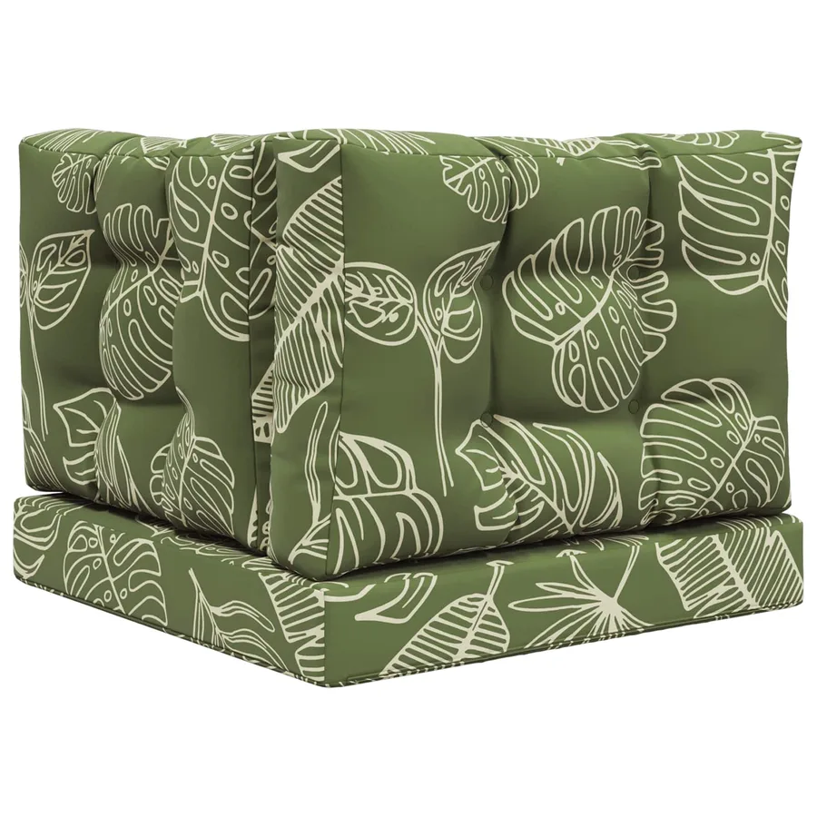 Coussin de canapé d'extérieur 3 pcs Modèle feuille Polyester - 7