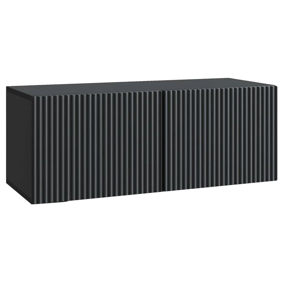 Meuble TV mural Noir 78,5 x 31 x 30 cm Bois d'ingénierie - 2