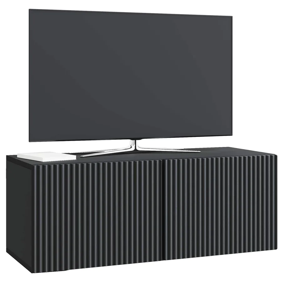 Meuble TV mural Noir 78,5 x 31 x 30 cm Bois d'ingénierie - 3