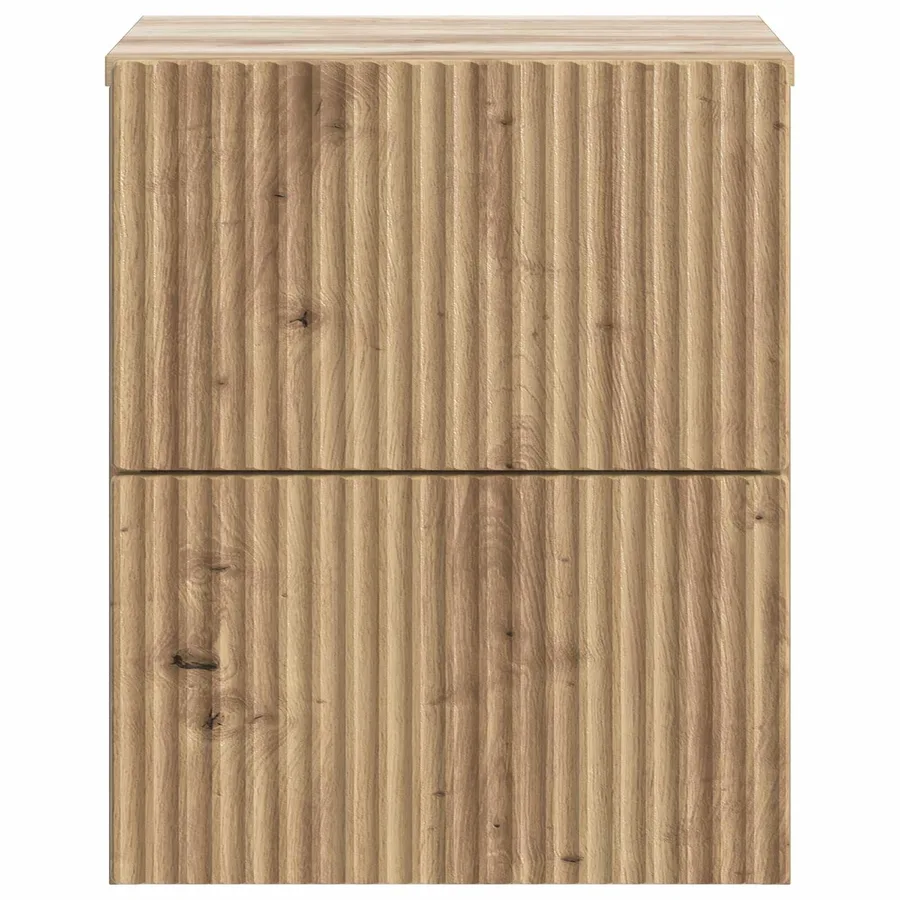 Cabinet de chevet mural Chêne artisanal 33 x 34,5 x 40 cm - 5