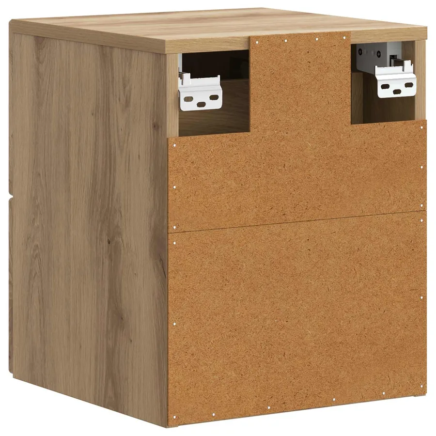 Cabinet de chevet mural Chêne artisanal 33 x 34,5 x 40 cm - 7