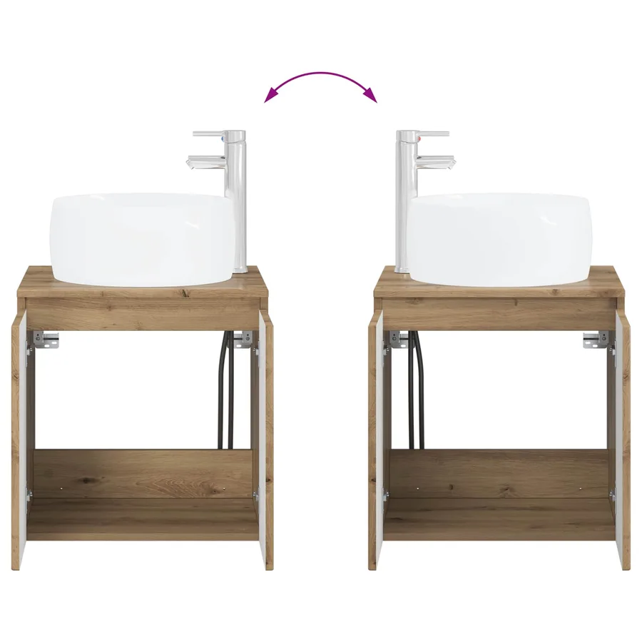 Ensemble d'armoire de salle de bain 5 pc Chêne artisanal - 13