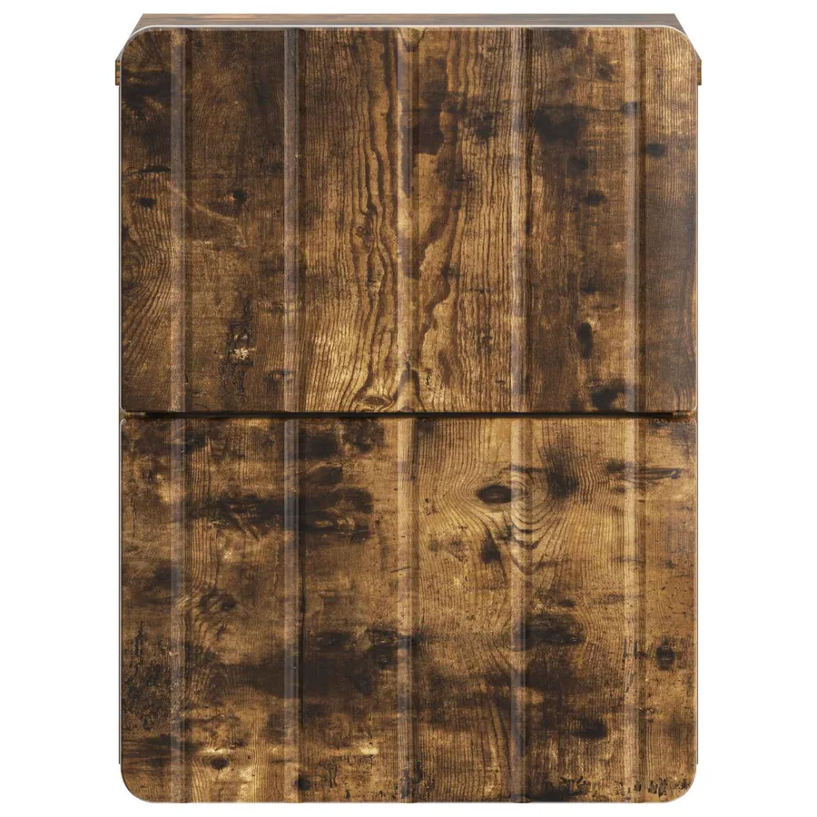 Cabinet de chevet mural Chêne fumé 33 x 34,5 x 43 cm - 5