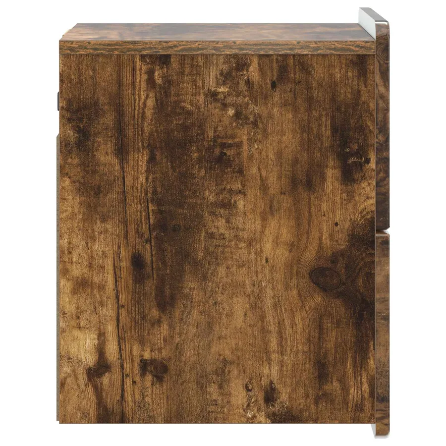 Cabinet de chevet mural Chêne fumé 33 x 34,5 x 43 cm - 6