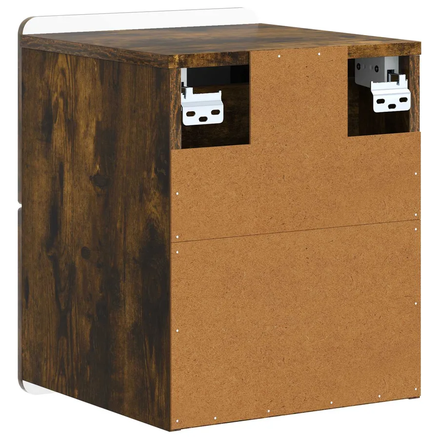 Cabinet de chevet mural Chêne fumé 33 x 34,5 x 43 cm - 7